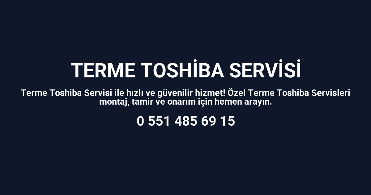 Terme Toshiba Servisi